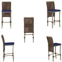 Ver imagem 5 de Mesa Bistrô e 4 Banquetas Roma Fendi Corda Náutica Estofado 10 Trama Original