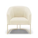 Ver imagem 7 de Poltrona Sala Decorativa Stella Base Industrial Champanhe Veludo Cotelê Bege D03 - D’Rossi