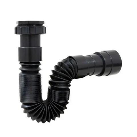 Kit Preto/Black Válvula Lavatório + Sifão + Engate Flexível