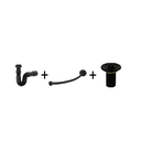 Ver imagem 3 de Kit Preto/Black Válvula Lavatório + Sifão + Engate Flexível