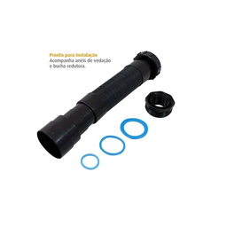 Kit Preto/Black Válvula Lavatório + Sifão + Engate Flexível - 7