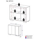 Ver imagem 5 de Aparador Buffet 3 Portas com Pés Quadrados Veneza Multimóveis MP1010 Branco