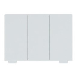 Aparador Buffet 3 Portas com Pés Quadrados Veneza Multimóveis MP1010 Branco - 7