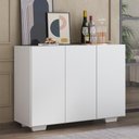 Ver imagem 1 de Aparador Buffet 3 Portas com Pés Quadrados Veneza Multimóveis MP1010 Branco