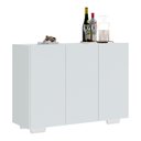 Ver imagem 3 de Aparador Buffet 3 Portas com Pés Quadrados Veneza Multimóveis MP1010 Branco
