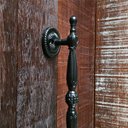 Ver imagem 4 de Puxador Duplo Berlin 280mm Preto Fosco Porta Pivotante Correr Passagem Madeira Vidro Rústico