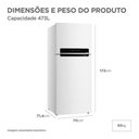 Ver imagem 3 de Geladeira Midea Duplex Frost Free Inverter 473L MDRT611EVA011 Branco 110V