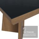 Ver mais imagens de Conjunto Sala de Jantar Tampo de Vidro 6 Cadeiras Rustic/Preto/Imperial Pienza Madesa