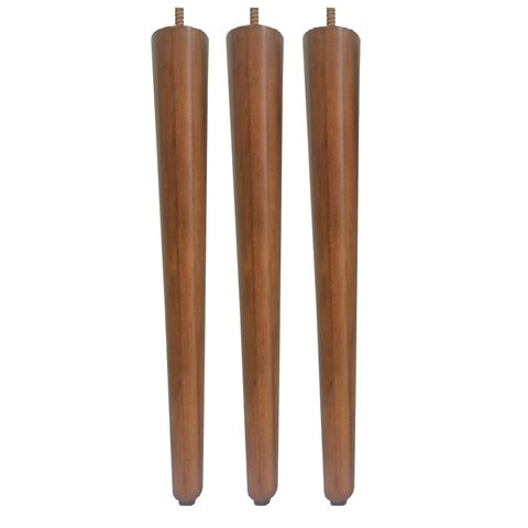 Kit de 3 Pé Palito 75cm Amendoa Marrom Claro com Parafuso 5/16