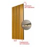 10 Painel MDF Placa Madeira Ripada Freijó Revestimento de Parede 53x15cm - 4