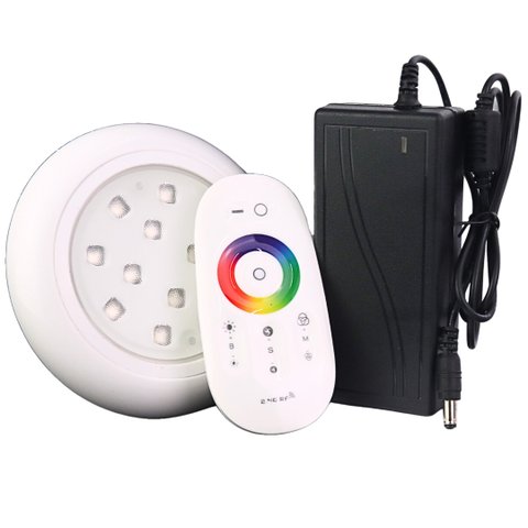Kit Luminaria Piscina Rgb +controle Touch Screen Led +fonte