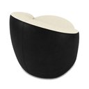 Ver imagem 7 de Poltrona Sala Orgânica Kit 2 Lua Fixa Sintético Pu Preto/linho Bege D03 - D’Rossi