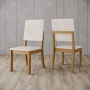 Ver imagem 4 de Mesa de Jantar Luiza 160 C. Vidro 6 Cad. Milla Linho - Henn