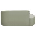 Ver imagem 4 de Kit Divã Recamier Orgânico Marrocos 180cm Lado Esquerdo e 1 Poltronas Amore Bouclé Verde Oliva
