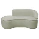 Ver imagem 3 de Kit Divã Recamier Orgânico Marrocos 180cm Lado Esquerdo e 1 Poltronas Amore Bouclé Verde Oliva