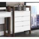 Ver imagem 2 de Closet Modulado Aberto com 4 Gavetas Az1012 Tecno Mobili - Branco/nogal
