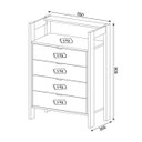 Ver imagem 4 de Closet Modulado Aberto com 4 Gavetas Az1012 Tecno Mobili - Branco/nogal