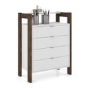 Ver imagem 3 de Closet Modulado Aberto com 4 Gavetas Az1012 Tecno Mobili - Branco/nogal