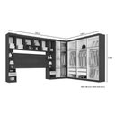 Ver imagem 3 de Quarto Modulado Casal Poliman Star 8 Peças Amêndoa E Arena