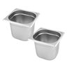 CONJ 2 Cuba Gastronômica Inox GN 1/6x150 mm 2,2 L sem alça - 1