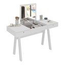 Ver imagem 1 de Penteadeira 131,5cm com 2 Gavetas 1 Porta Basculante e Espelho Multimóveis Cr35250 Branco