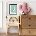 Ver imagem 1 de Quadro Infantil Pequeno Príncipe - Lua 24x18cm:moldura Preta