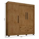 Ver imagem 3 de Guarda Roupa Casal Ambiente COR2234 Freijó - Araplac