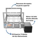 Ver imagem 4 de Gira Grill Inox 3 Espetos para Churrasqueira Bivolt Pratic