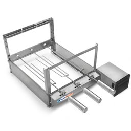 Gira Grill Inox 3 Espetos para Churrasqueira Bivolt Pratic - 2