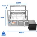 Ver imagem 6 de Gira Grill Inox 3 Espetos para Churrasqueira Bivolt Pratic