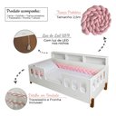 Ver imagem 4 de Cama Montessoriana Completa Nina com Colchão + Enxoval Premium Trança Rosa 2,5m
