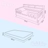 Cama Montessoriana Completa Nina com Colchão + Enxoval Premium Trança Rosa 2,5m - 6