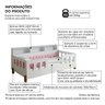 Cama Montessoriana Completa Nina com Colchão + Enxoval Premium Trança Rosa 2,5m - 5