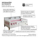 Ver imagem 5 de Cama Montessoriana Completa Nina com Colchão + Enxoval Premium Trança Rosa 2,5m