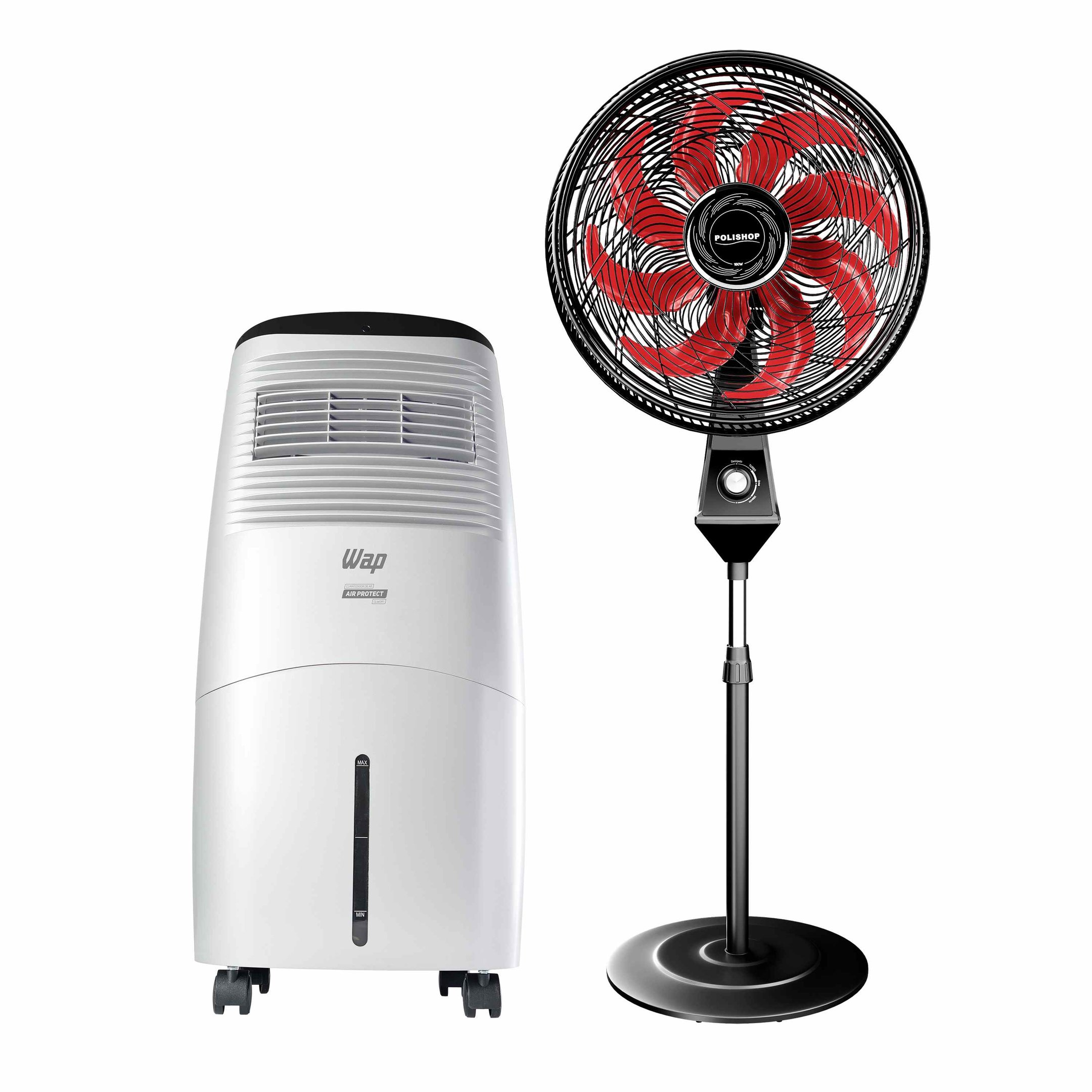 Wap Climatizador de Ar Air Protect e Polishop Ventilador de Coluna 8 Pas | 127v