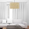 Pendente Teto Sisal Natural Redondo Shalon 150cm Fio Preto D40 - 1