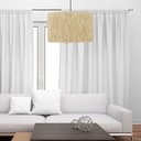 Ver imagem 1 de Pendente Teto Sisal Natural Redondo Shalon 150cm Fio Preto D40