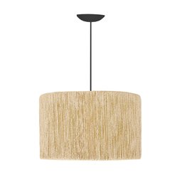 Pendente Teto Sisal Natural Redondo Shalon 150cm Fio Preto D40 - 2