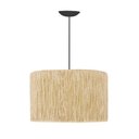 Ver imagem 2 de Pendente Teto Sisal Natural Redondo Shalon 150cm Fio Preto D40