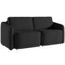 Ver imagem 1 de Sofá Cama para Sala de Estar 2 Lugares 216cm Montserrat K01 Veludo Preto - Lyam Decor