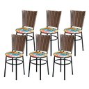 Ver imagem 1 de 6 Cadeiras para Mesa Preta Hawai Avelã Assento Floral:happy Hour