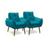 Kit 2 Poltronas Decorativas Opala Recepção Luxo Confortável - 9