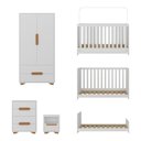 Ver imagem 3 de Quarto de Bebê Completo com Berço 3 em 1 com Colchão Incluso Multimóveis Mp4400 Branco Natural
