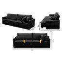 Ver imagem 2 de Sofá Cama Retrátil e Reclinável 2,50m com Molas Karina Veludo Rover & Beato
