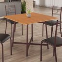 Ver imagem 2 de Mesa Quadrada 90x90cm Modelo Festa - Base Marrom