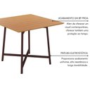 Ver imagem 6 de Mesa Quadrada 90x90cm Modelo Festa - Base Marrom