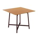 Ver imagem 1 de Mesa Quadrada 90x90cm Modelo Festa - Base Marrom