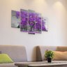 Quadro Decorativo paisagem Arvore Colorida - Púrpura - 5