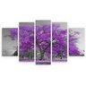 Quadro Decorativo paisagem Arvore Colorida - Púrpura - 2