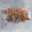 Ver imagem 3 de Quadro Decorativo paisagem Arvore Colorida - Marrom